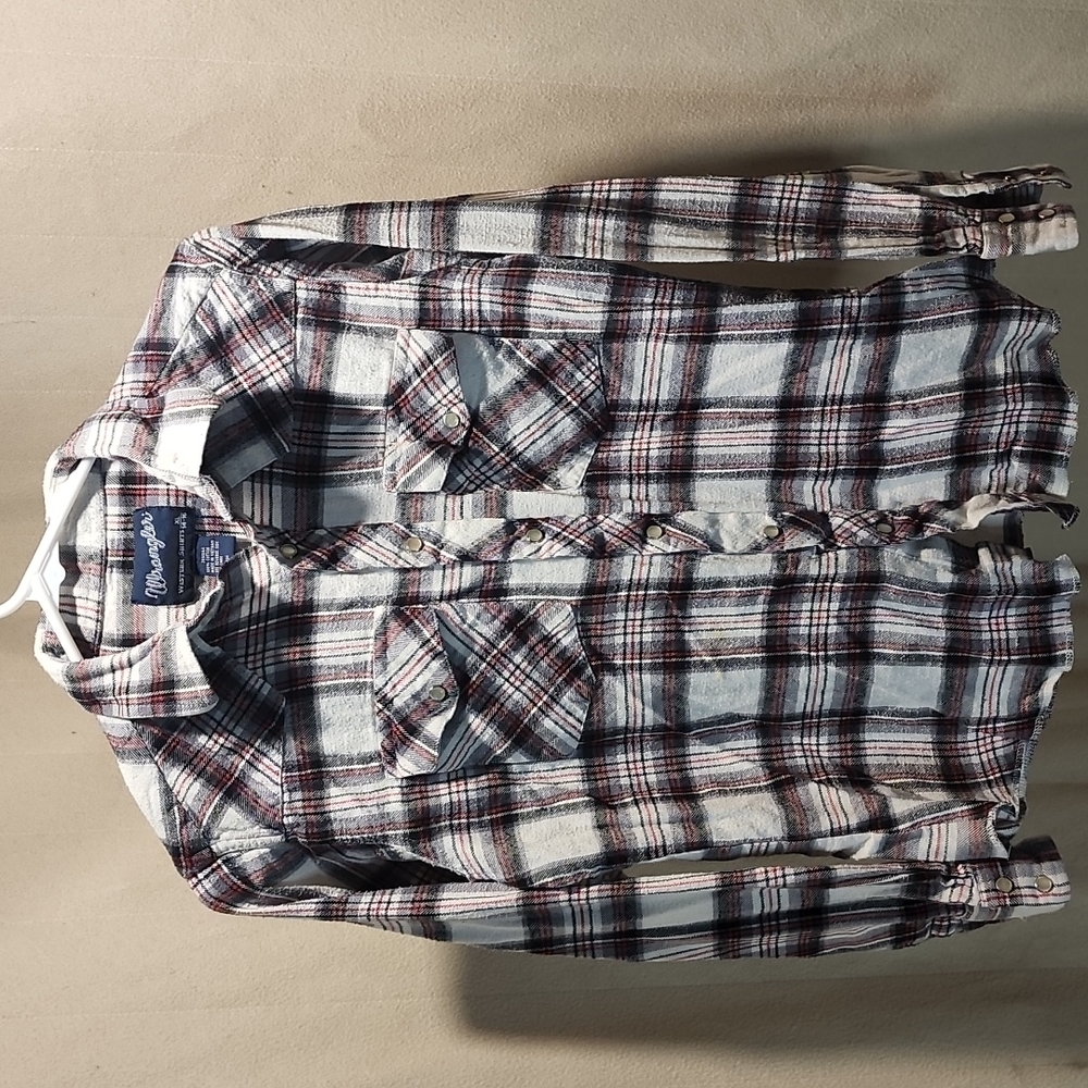 3/$10 Wrangler Western Flannel Button Down Flannel Juniors XL Extra Large 14-16